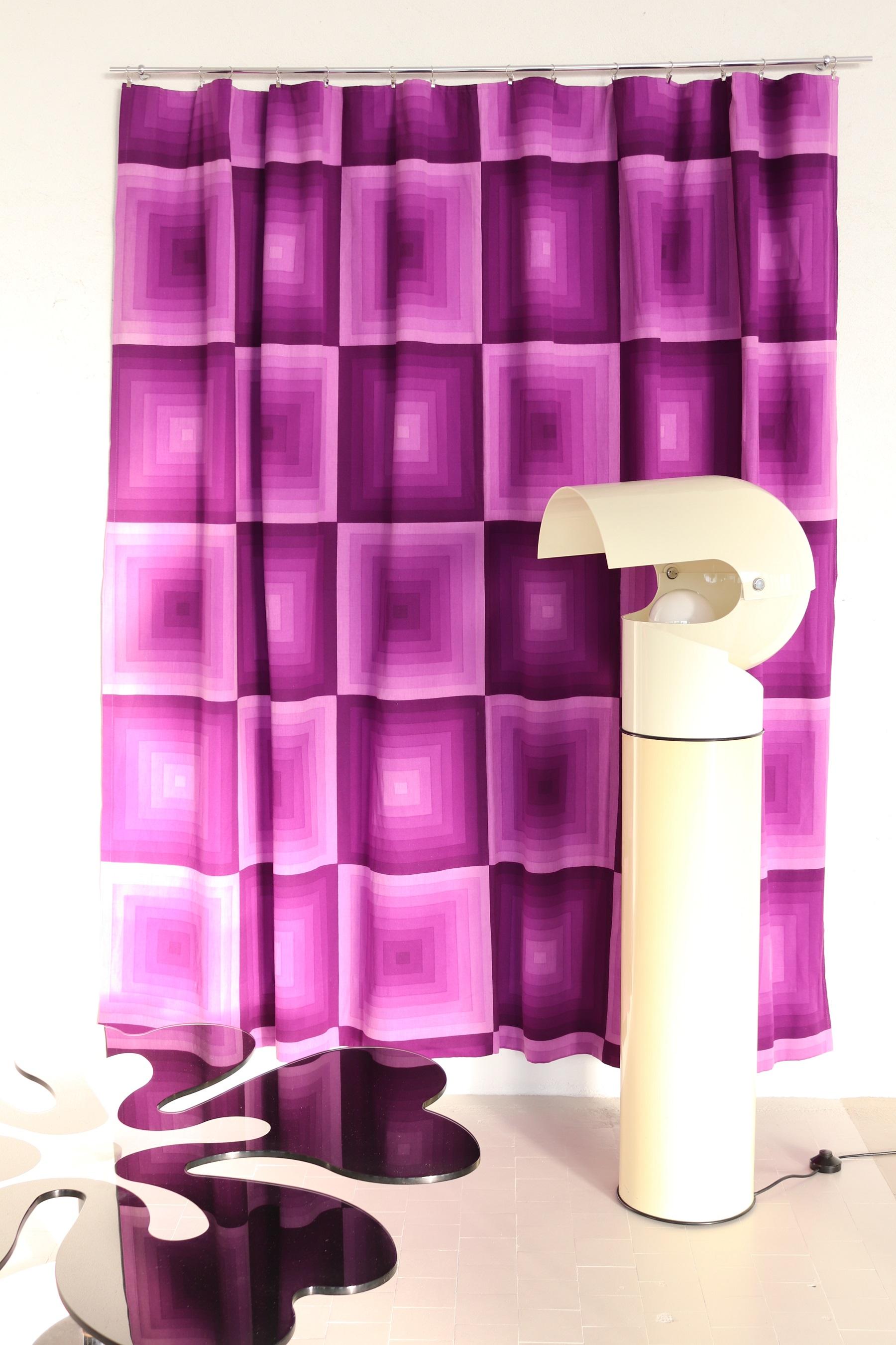 Space Age Verner Panton Curtain Panel, Tapestry, Fabric by Mira-X Collection, 1960s For Sale
