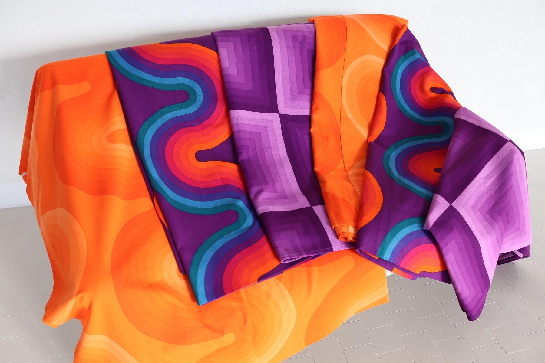 Swiss Verner Panton Curtain Panel, Tapestry, Fabric by Mira-X Collection, 1960s For Sale