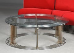 Verner Panton Danish Modern 'Pantonova' Sectional with Glass Coffee Table 1970s