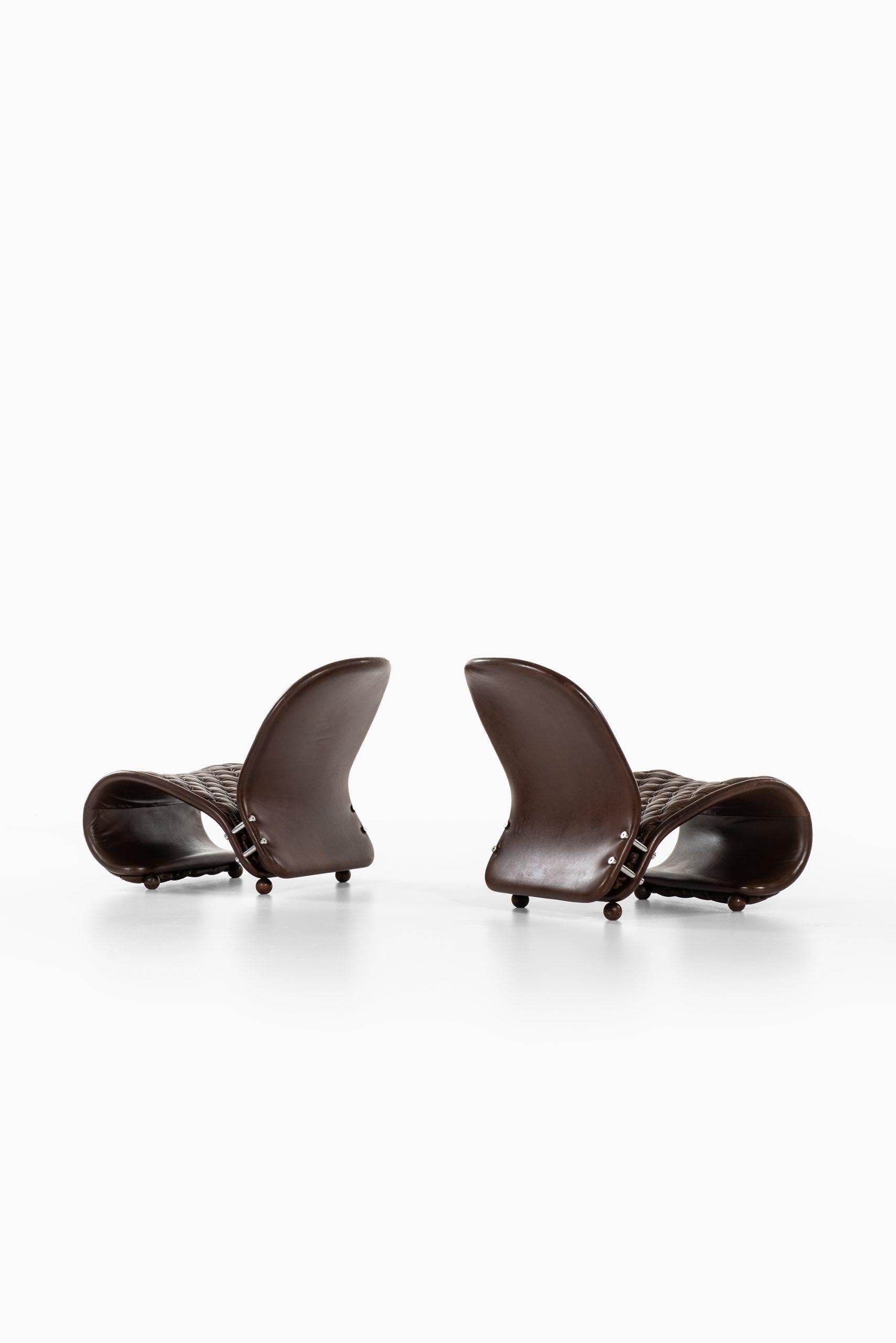 Late 20th Century Verner Panton Easy Chairs Model 'System 1-2-3' by Fritz Hansen in Denmark