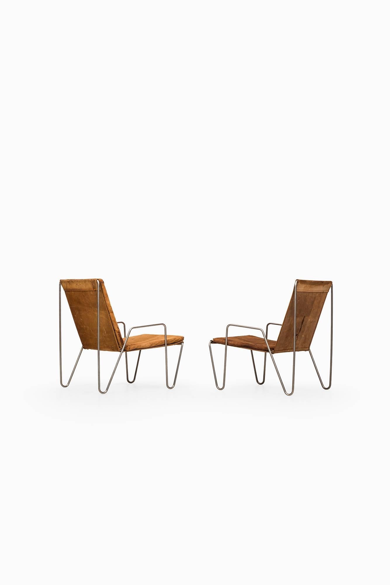 Acier Fauteuils Verner Panton avec tabouret Modèle Bachelor de Fritz Hansen au Danemark en vente
