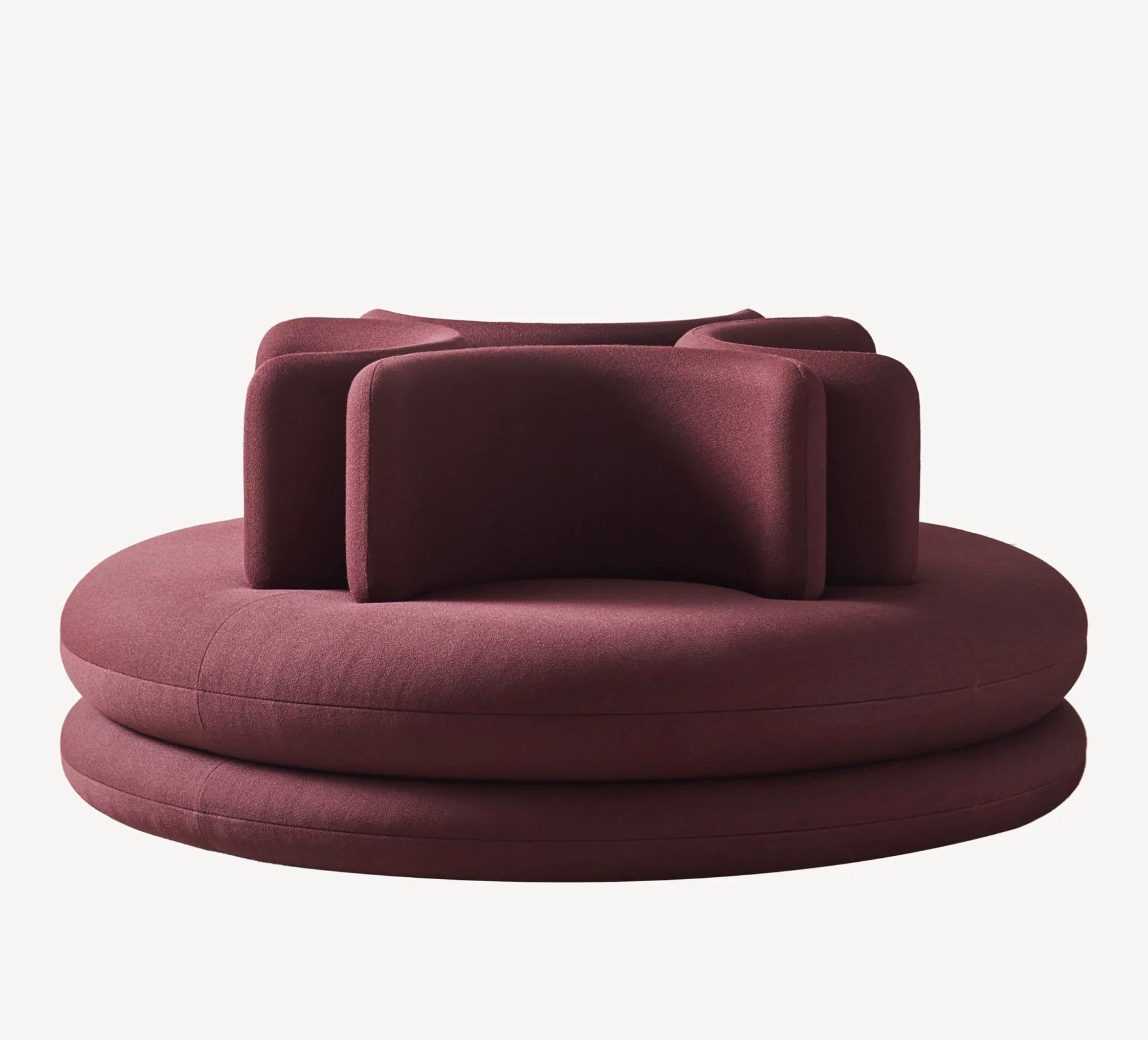 Verner Panton 'Easy' sofa for Verpan. Designed in 1963. New, current production.

With its round shapes and layered design, the Easy collection stands out as one of the most visually distinctive pieces of the Verner Panton design catalogue.

The