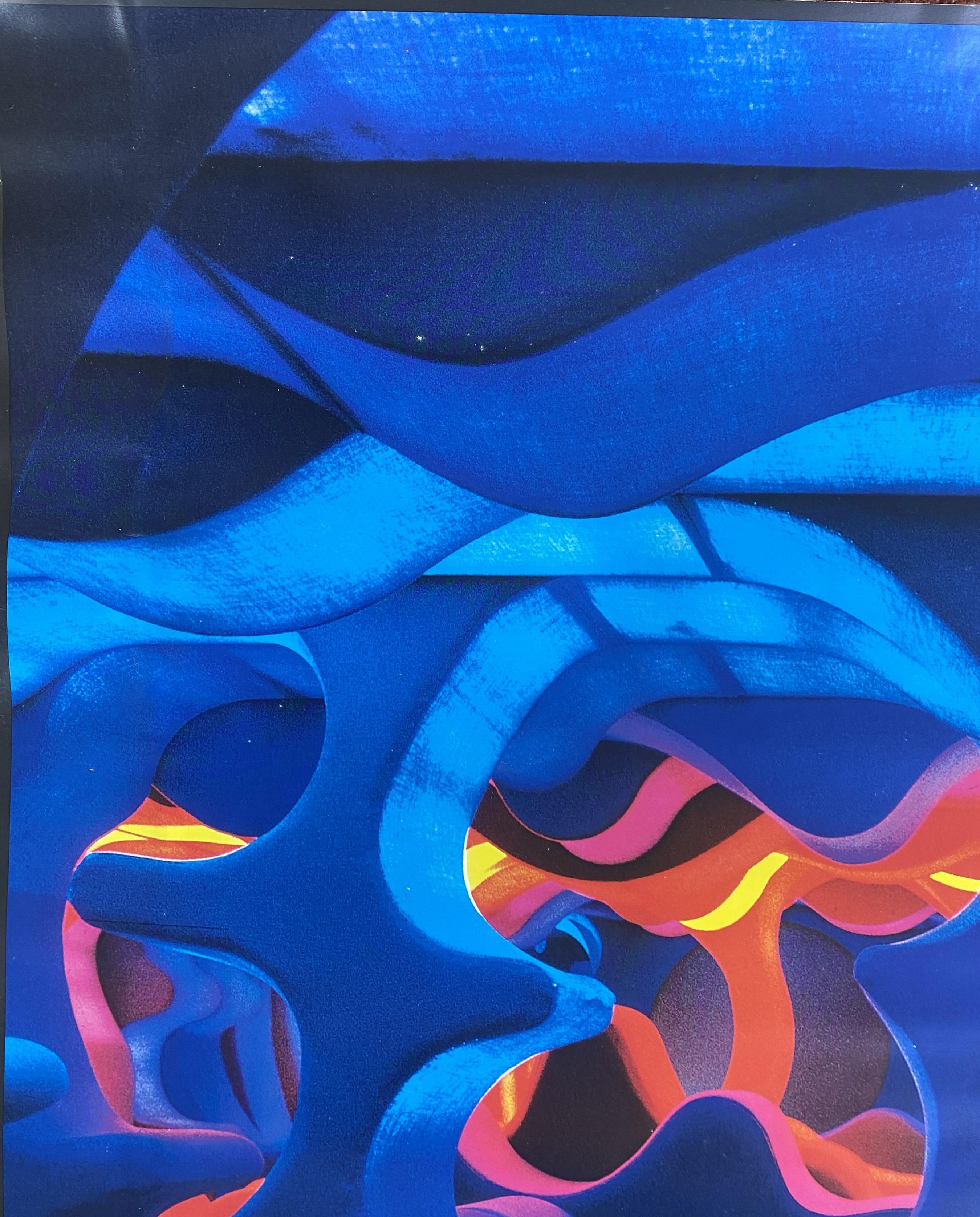 Verner Panton Cartel de la exposición Visiona 1970 Colonia Escandinavo moderno en venta