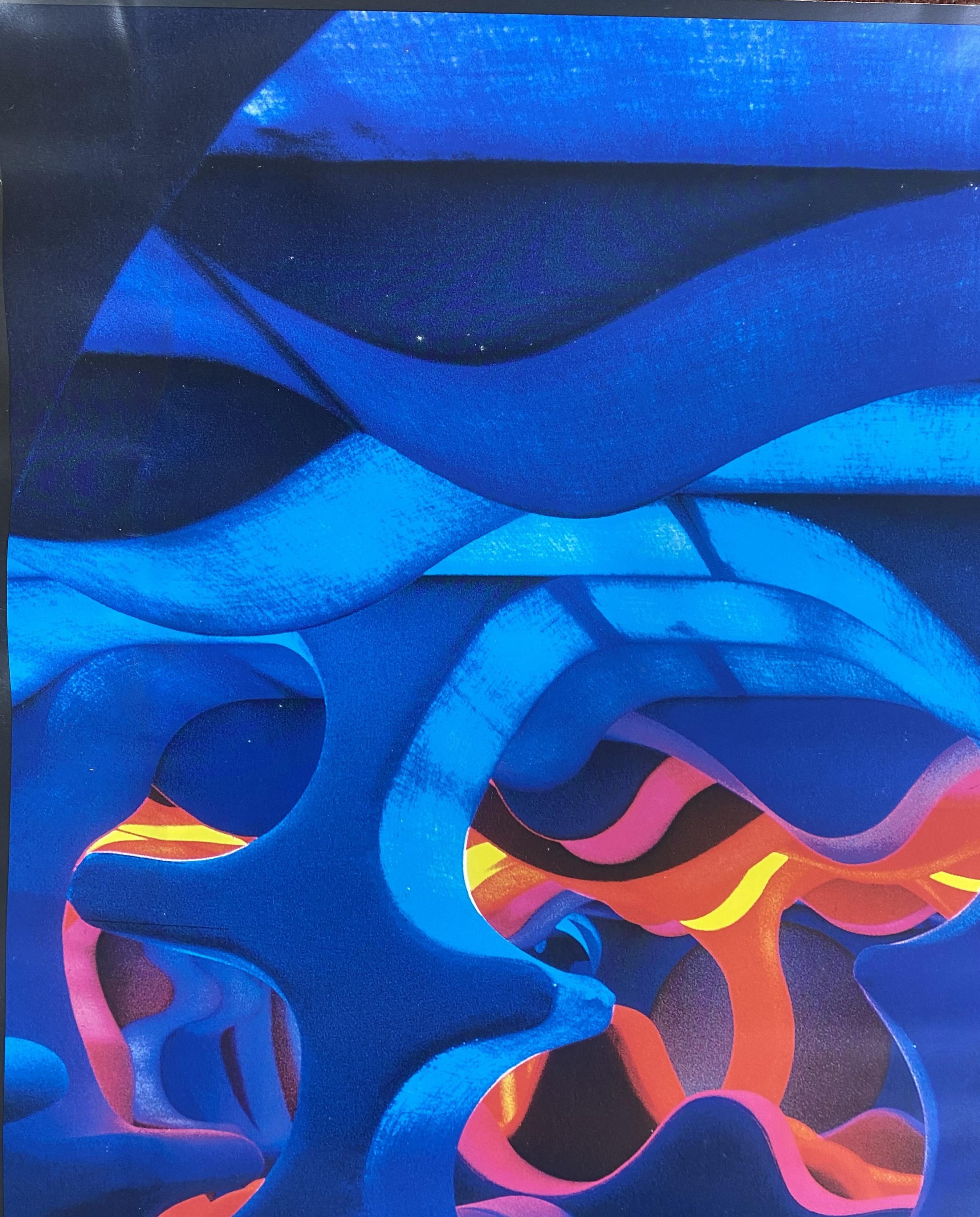 Scandinavian Modern Verner Panton Exhibition poster Visiona 1970 Cologne For Sale