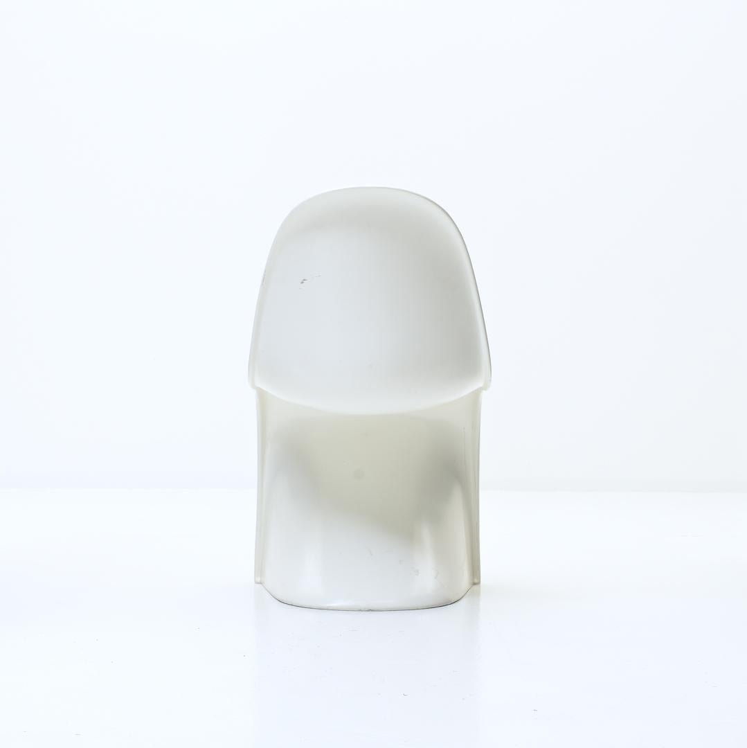 German Verner Panton First Edition Stackable Chair in White, 1960s For Sale