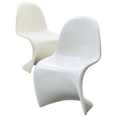 Verner Panton First Edition Stackable Chair in White, 1960s