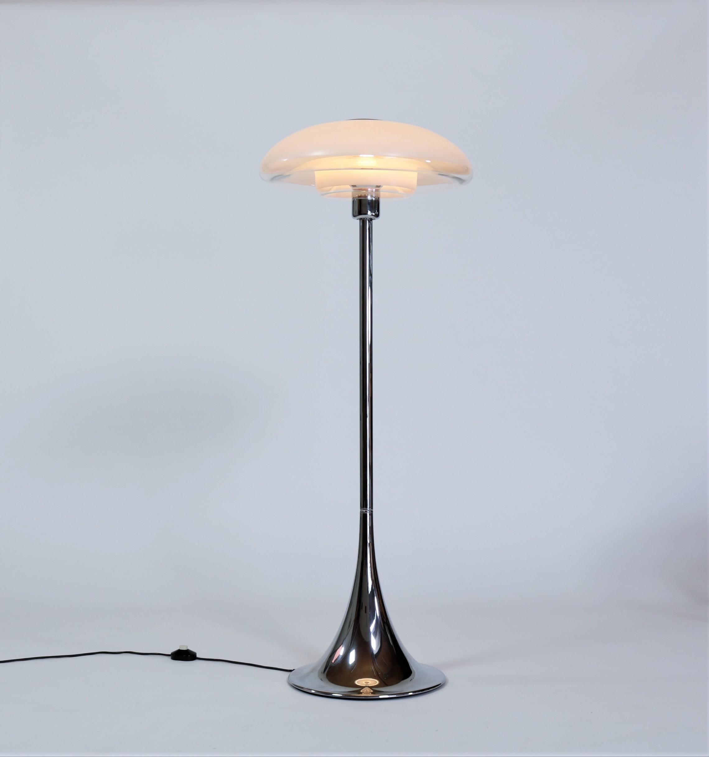 Blown Glass Verner Panton Floor Lamp 