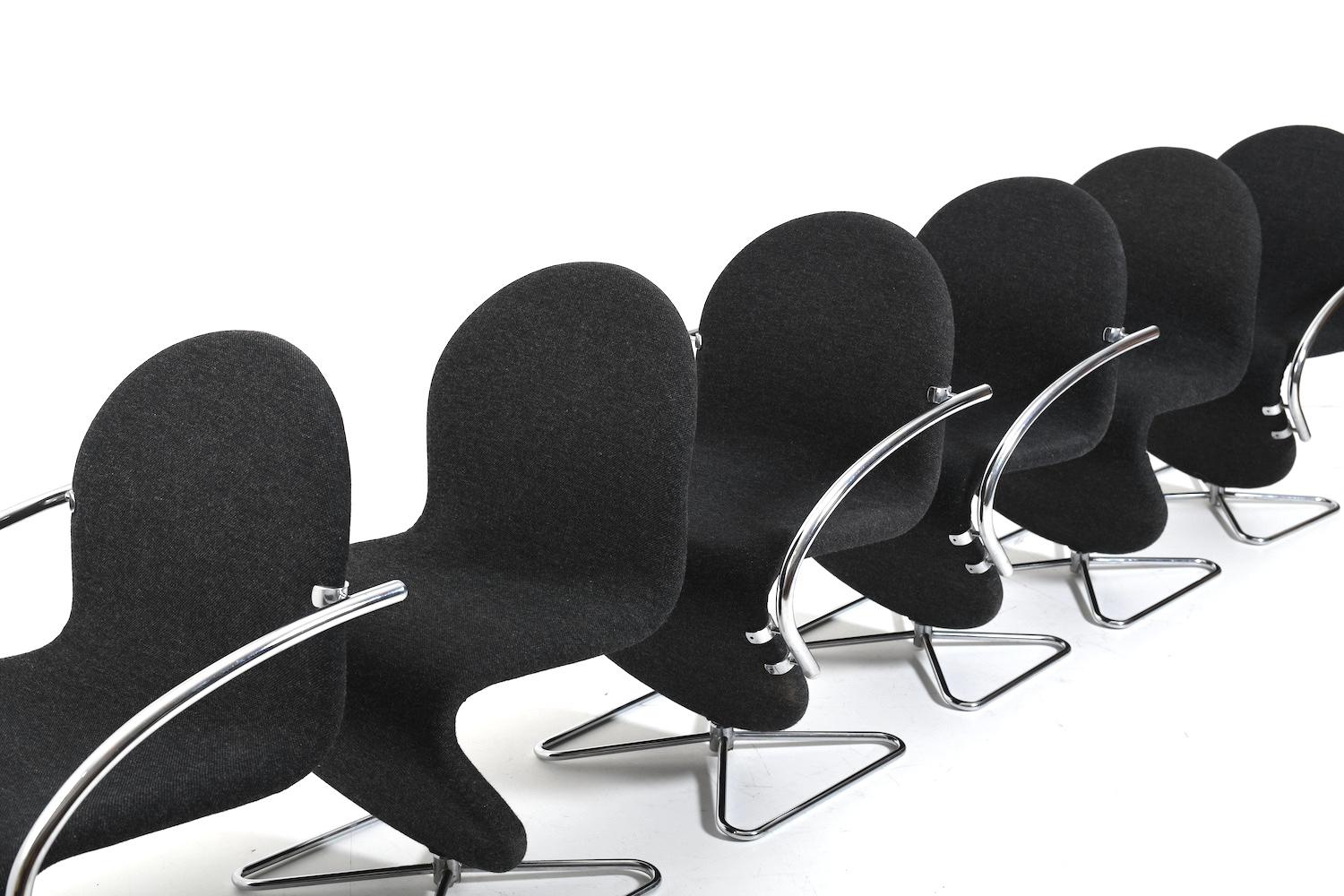 Verner Panton for Fritz Hansen 1973 Series 1-2-3 Butterfly Base For Sale 5