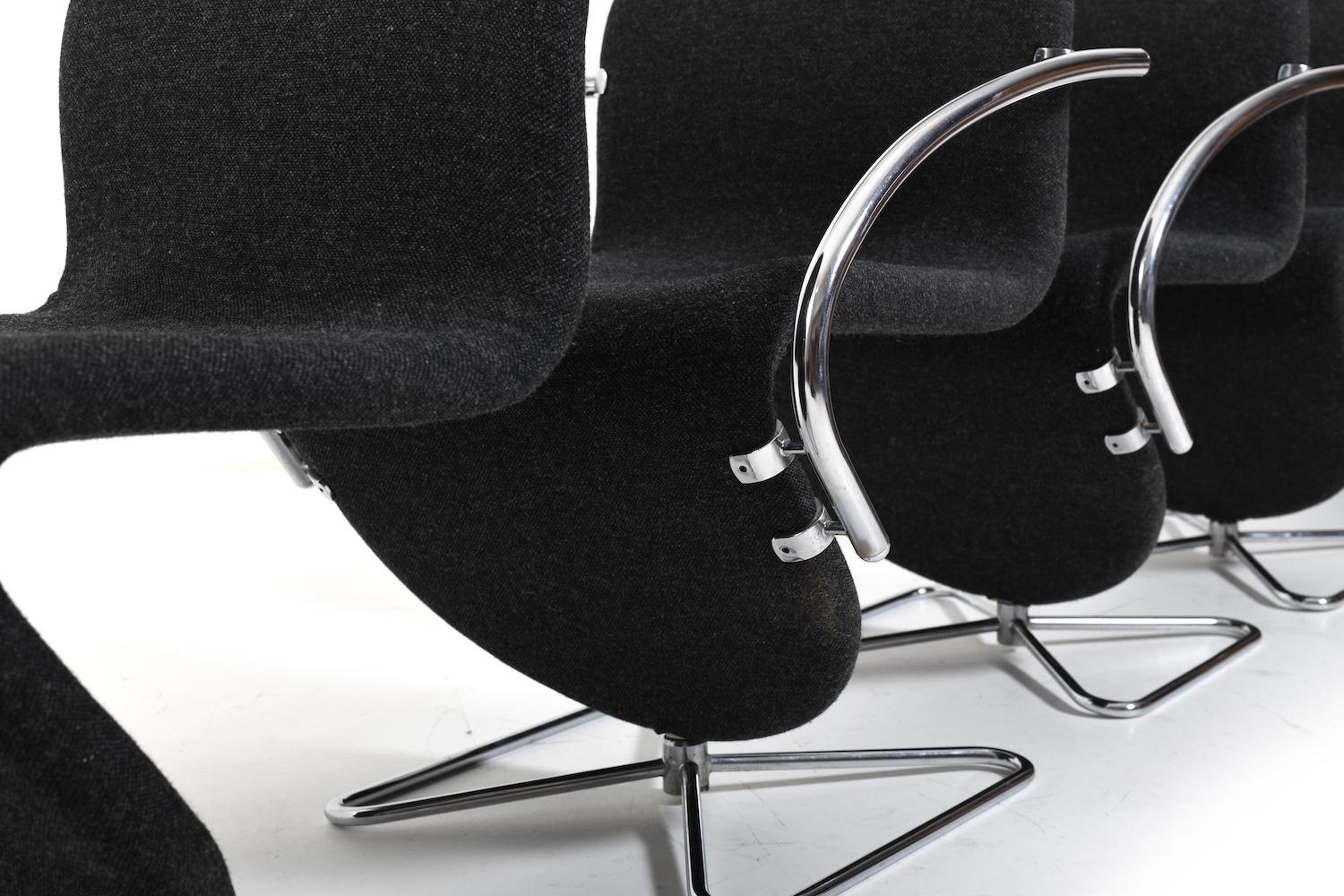 Verner Panton for Fritz Hansen 1973 Series 1-2-3 Butterfly Base For Sale 6