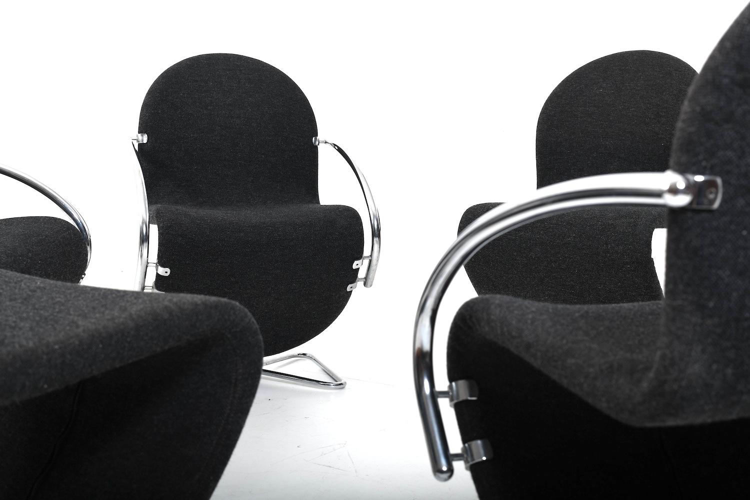 Verner Panton for Fritz Hansen 1973 Series 1-2-3 Butterfly Base In Good Condition For Sale In Handewitt, DE