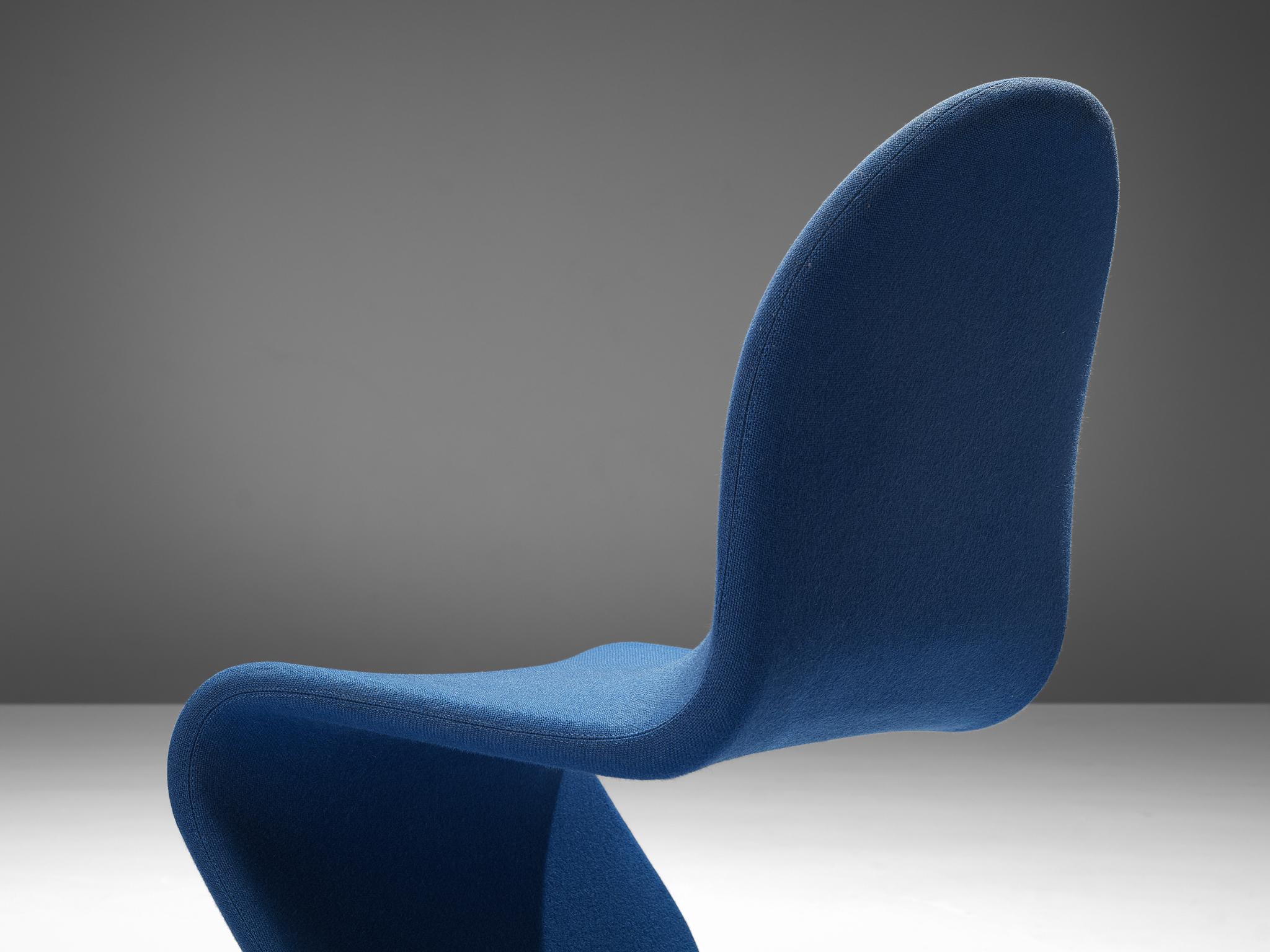 Late 20th Century Verner Panton for Fritz Hansen 'Chair a' Chair in Blue Upholstery