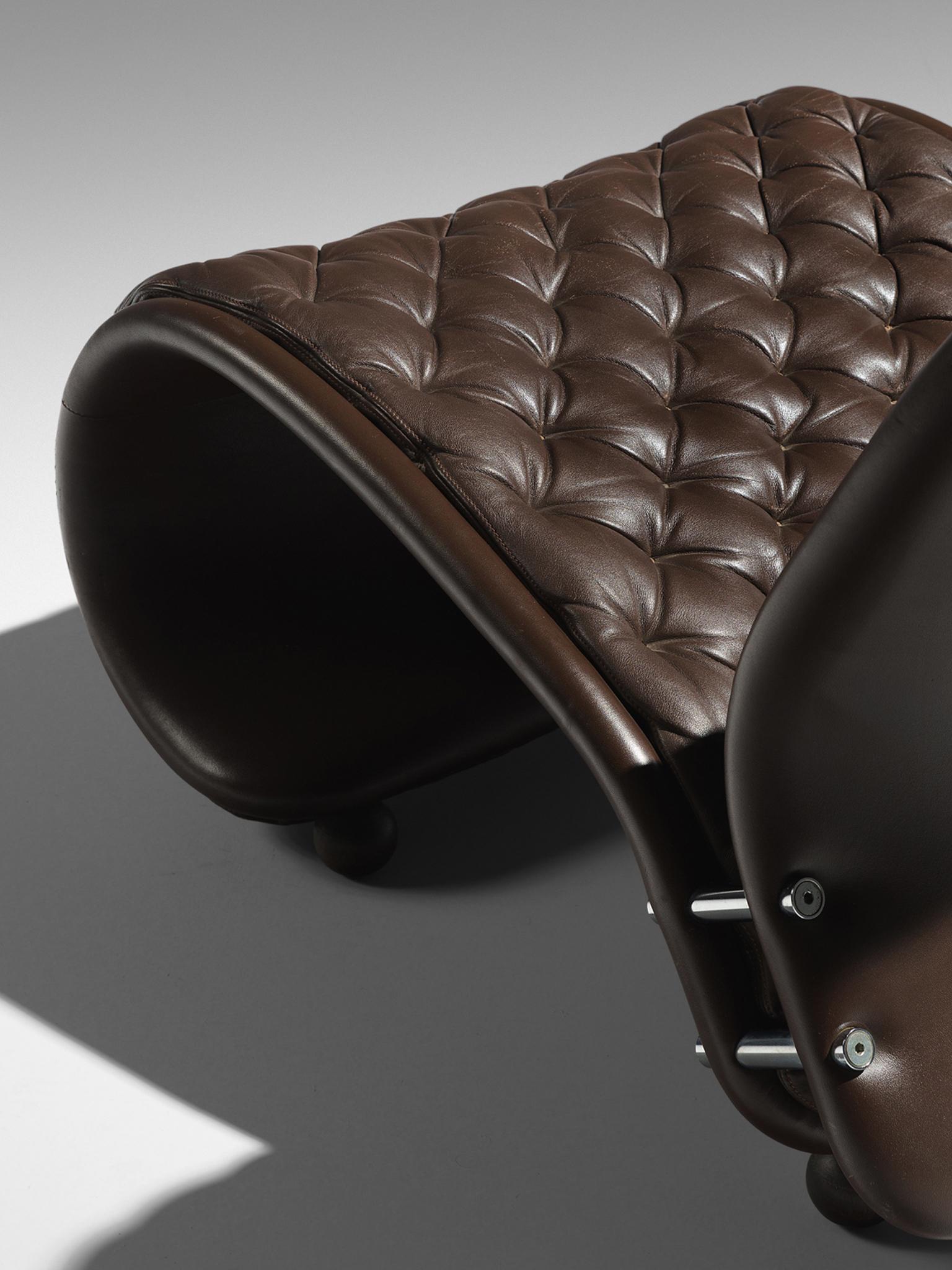Ikonischer Loungesessel Modell G aus Leder von Verner Panton für Fritz Hansen (Moderne der Mitte des Jahrhunderts)