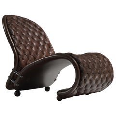 Ikonischer Loungesessel Modell G aus Leder von Verner Panton für Fritz Hansen