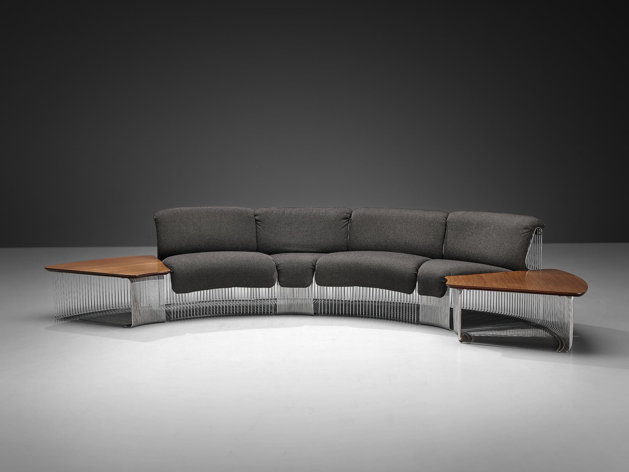 Postmoderno Divano e tavolini modulari 'Pantonova' di Verner Panton per Fritz Hansen in vendita