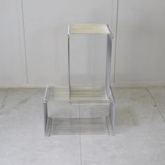 Verner Panton for Fritz Hansen — “Pantonova” Wire Steel pair Side Tables 1970s