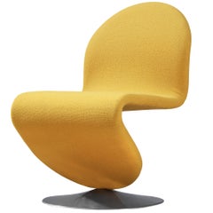 Verner Panton for Fritz Hansen Swivel Chair in Yellow Upholstery