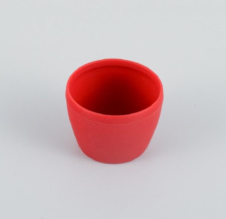 Danish Verner Panton for Menu, Ten Egg Cups in Different Colours, Made of Rubber For Sale