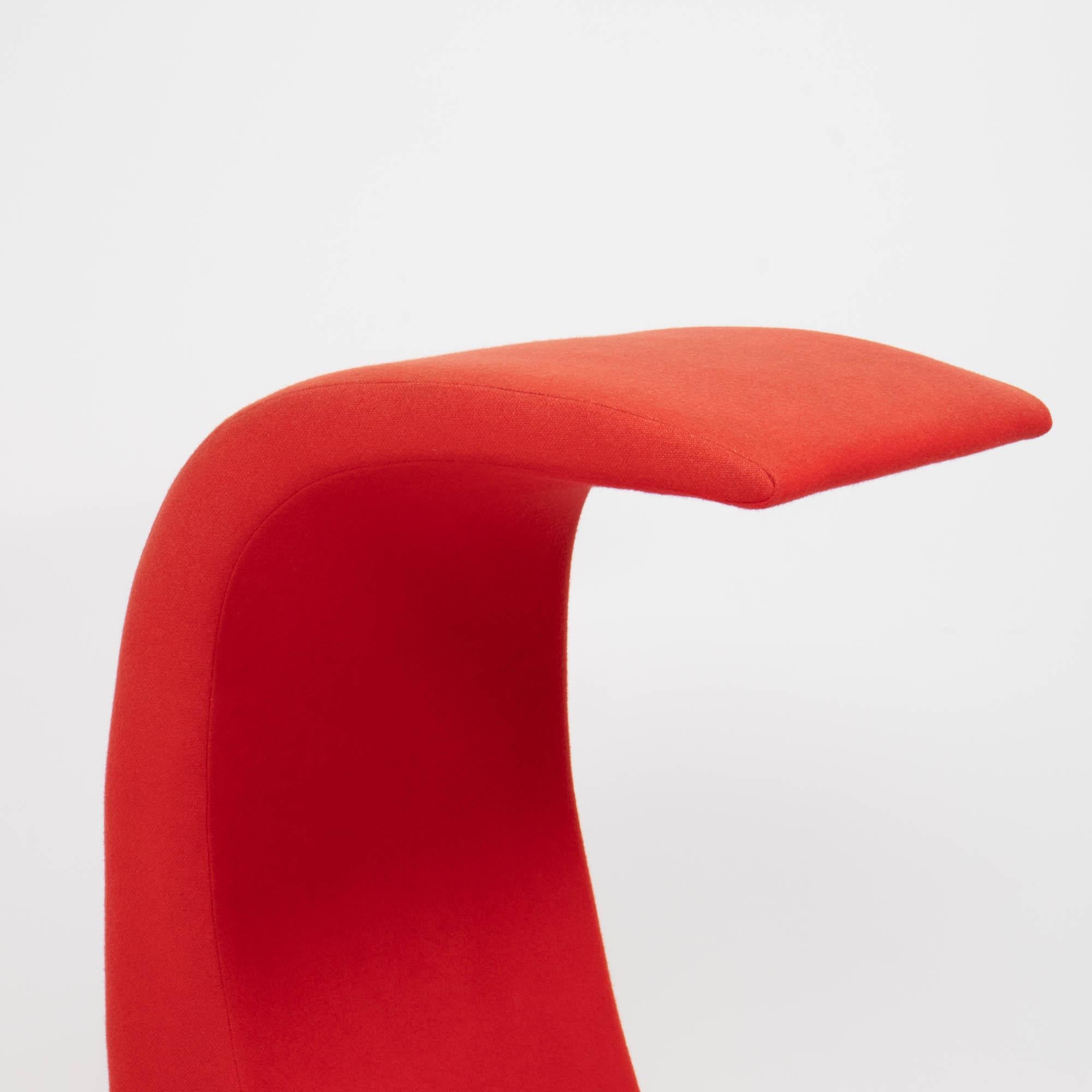 Fabric Verner Panton for Vitra Red Amoebe Highback Chair