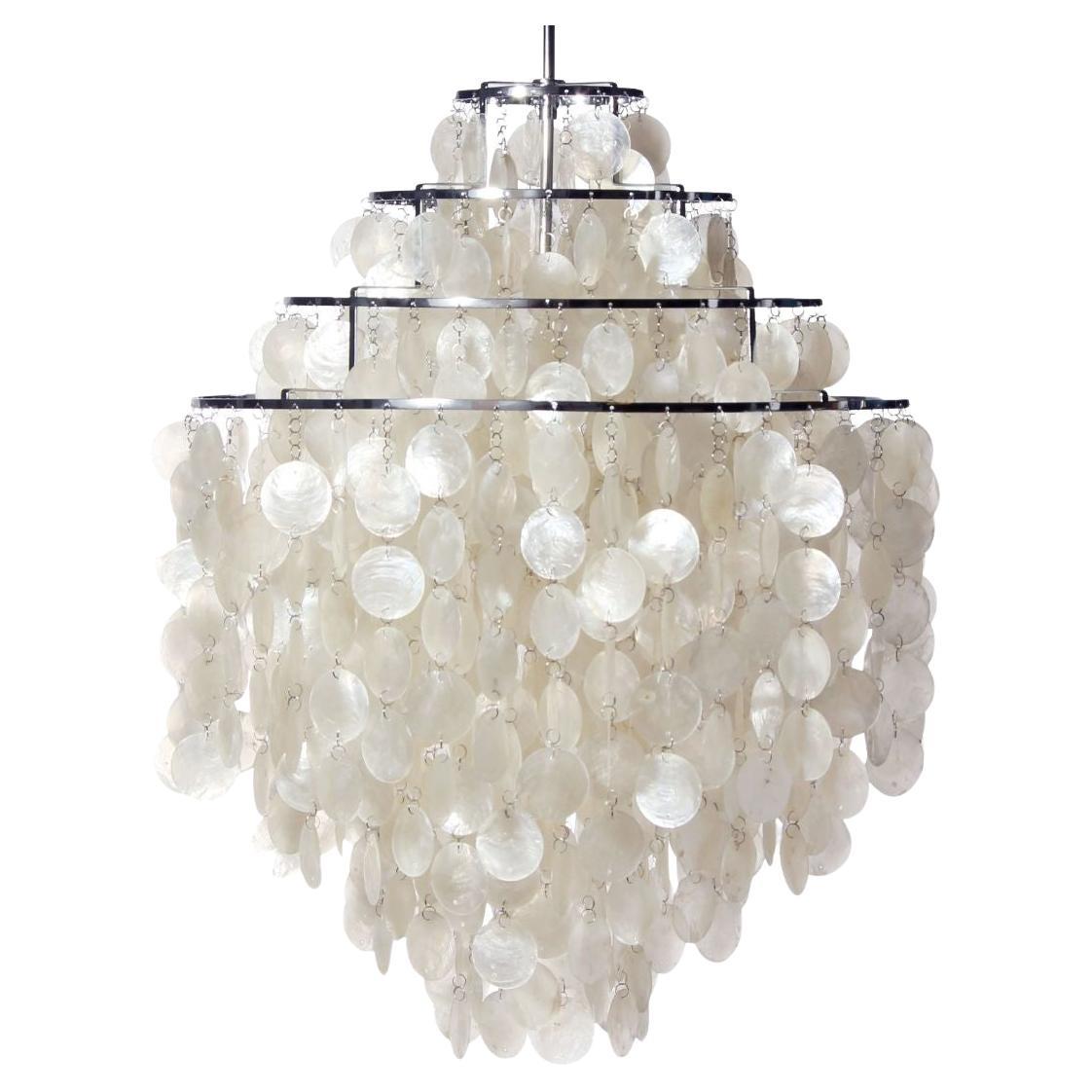 Verner Panton 'Fun 0DM' Pendant Lamp in Sea Shells and Chrome for ...