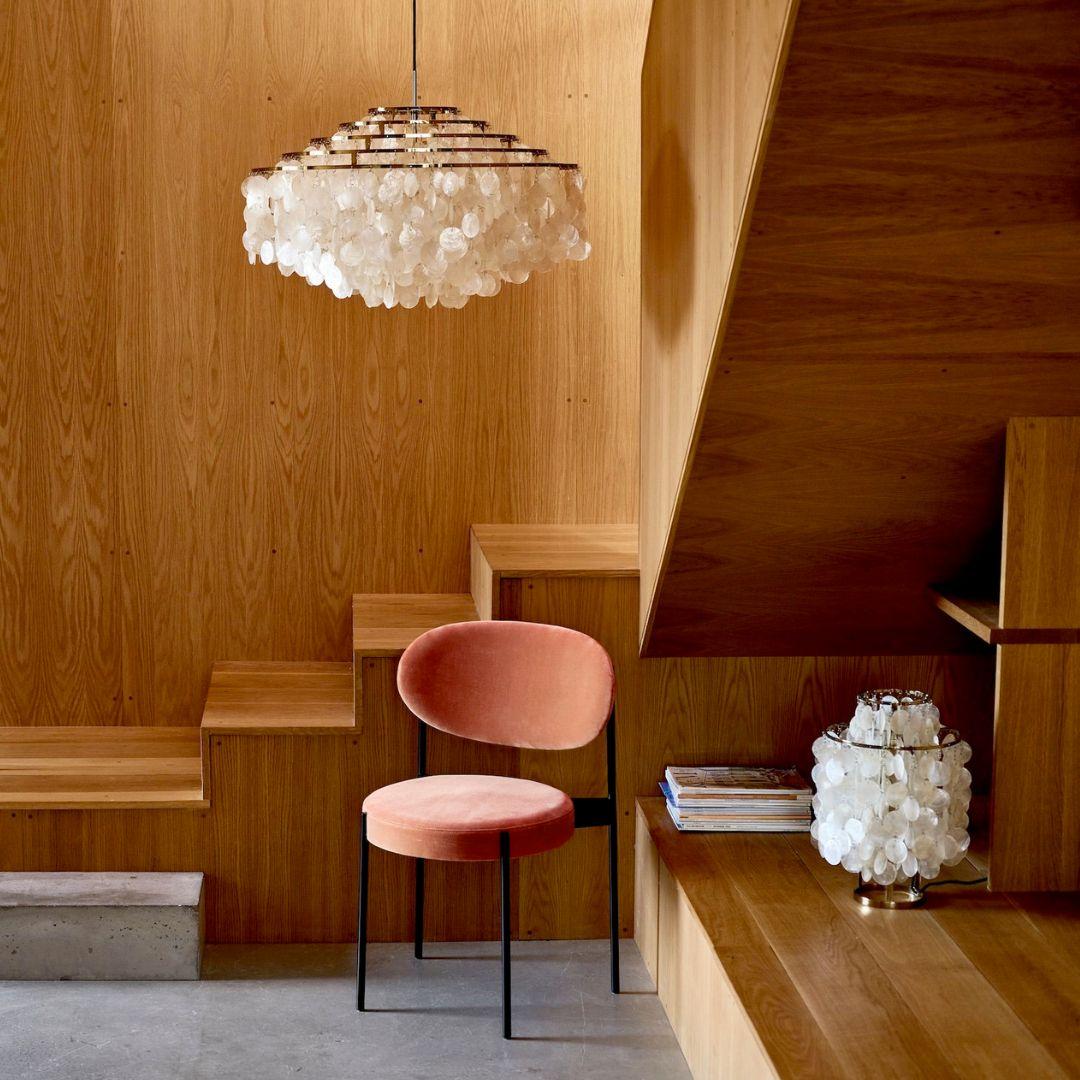 Lampada a sospensione 'Fun 10DM' di Verner Panton in conchiglie e ottone per Verpan in vendita 6