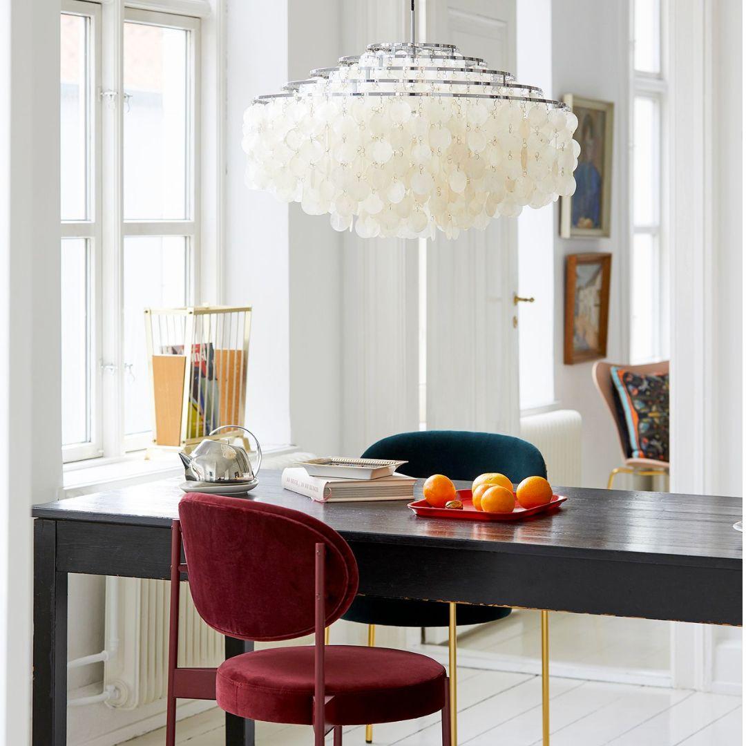 Lampada a sospensione 'Fun 11DM' di Verner Panton in conchiglie e ottone per Verpan in vendita 3