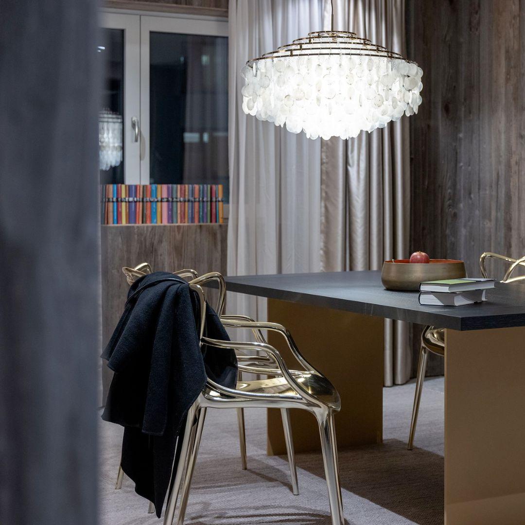 Lampada a sospensione 'Fun 11DM' di Verner Panton in conchiglie e ottone per Verpan in vendita 5
