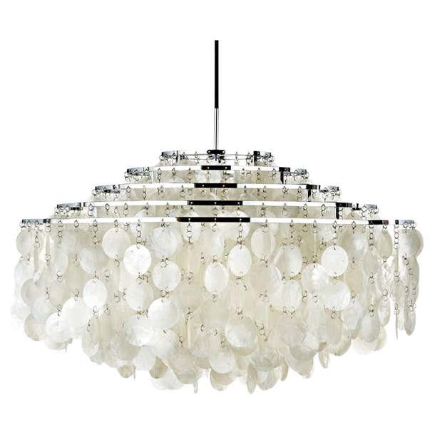 Verner Panton 'Fun 11DM' Pendant Lamp in Sea Shells and Chrome for ...