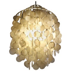Verner Panton Fun 1DM shell Chandelier, 1960s