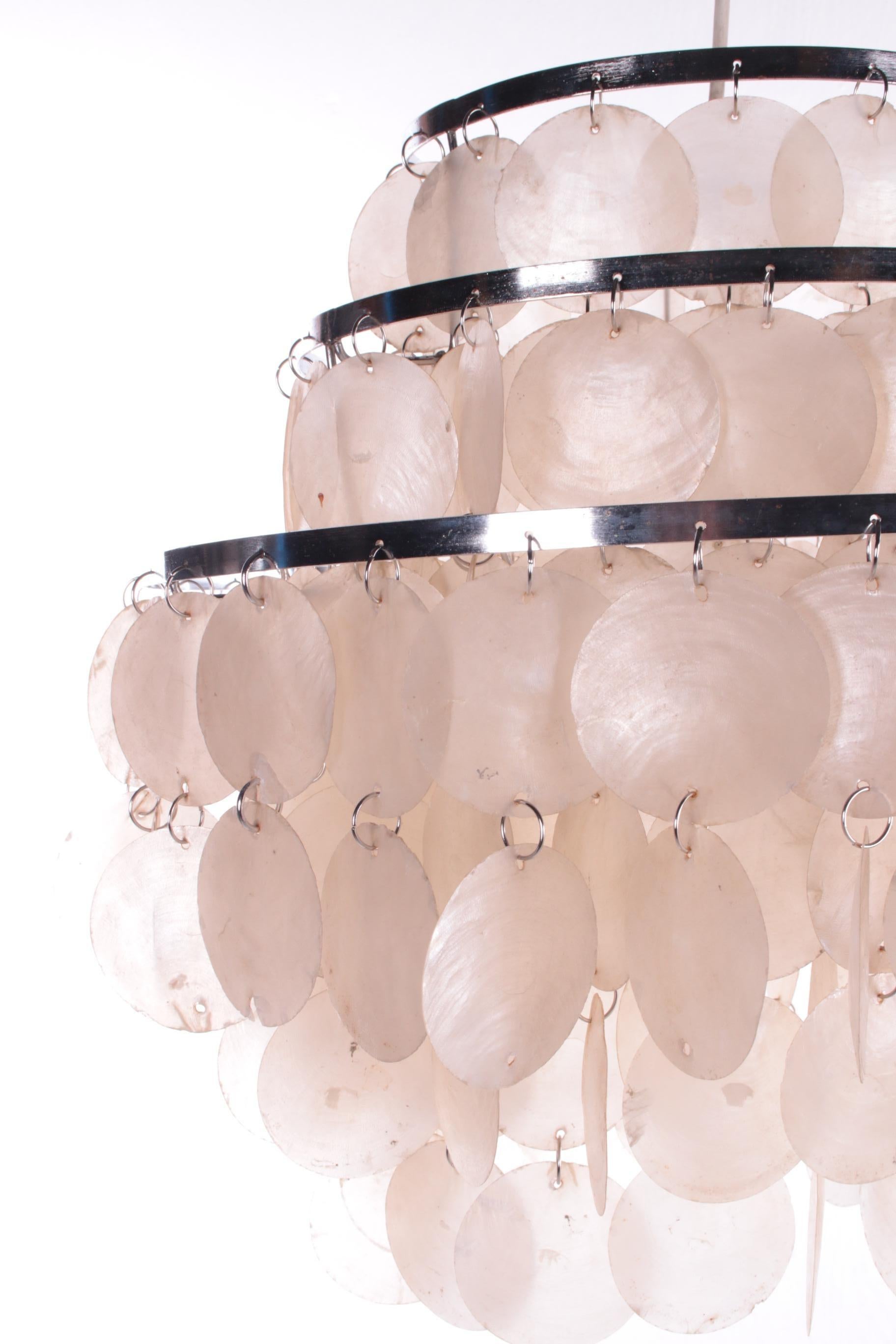 Mid-20th Century Verner Panton FUN 1DM Shell Pendant Lamp, 1960s