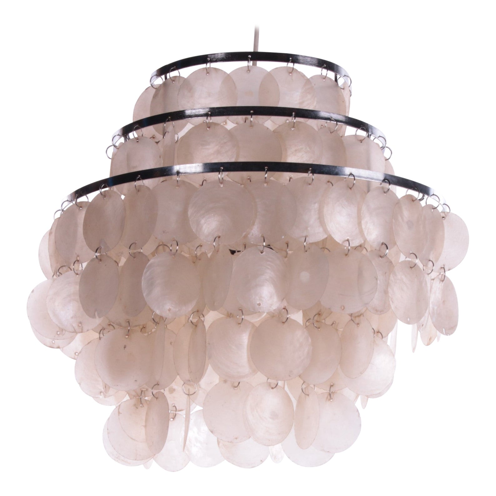 Verner Panton FUN 1DM Shell Pendant Lamp, 1960s