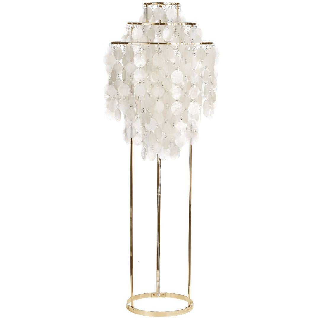 Verner Panton 'Fun 1STM' Floor Lamp in Sea Shells and Chrome for Verpan For Sale 12