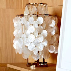 Verner Panton 'Fun 2TM' Table Lamp in Sea Shells and Brass for Verpan