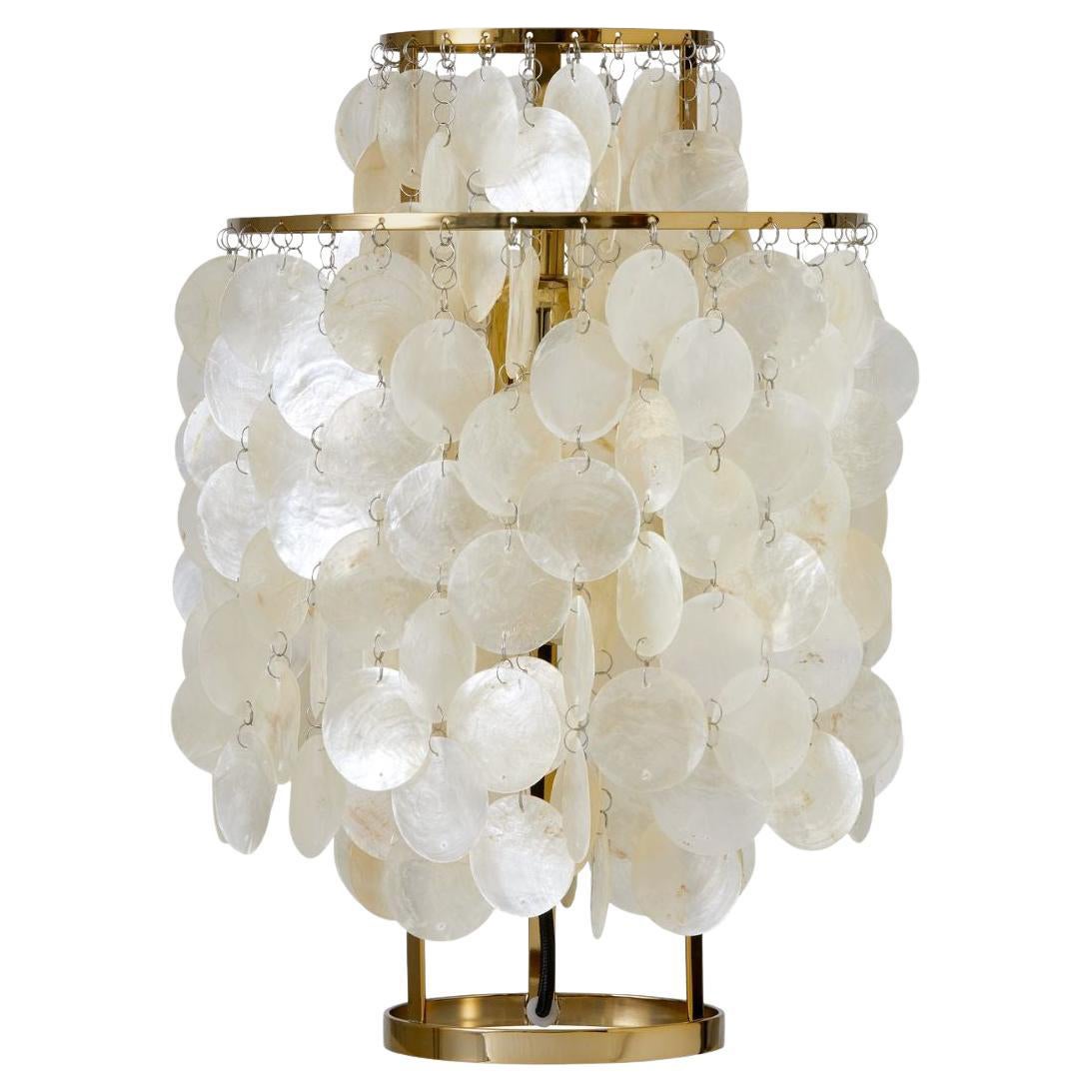 Lampe de bureau Fun 2TM de Verner Panton en coquillages et laiton pour Verpan