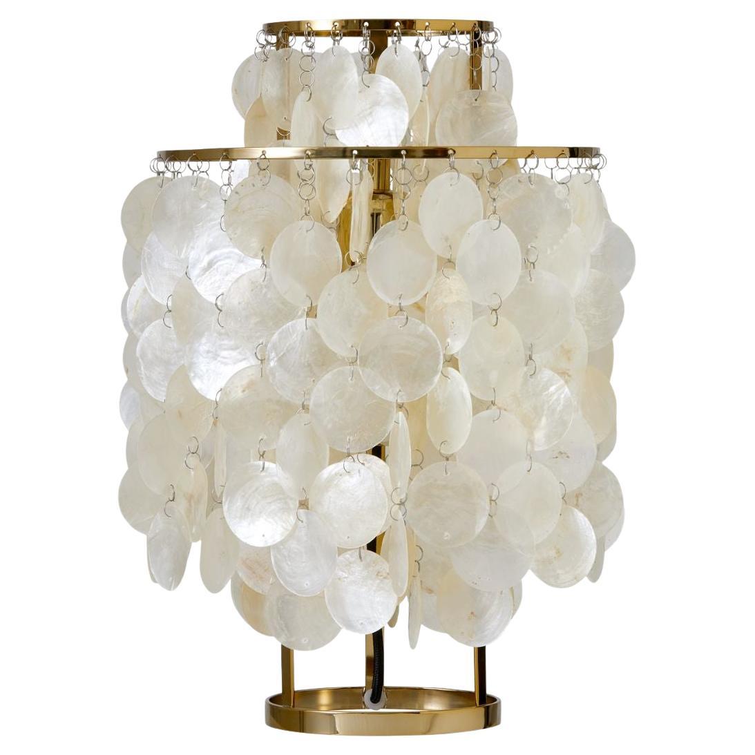 Verner Panton 'Fun 2TM' Table Lamp in Sea Shells and Brass for Verpan For Sale
