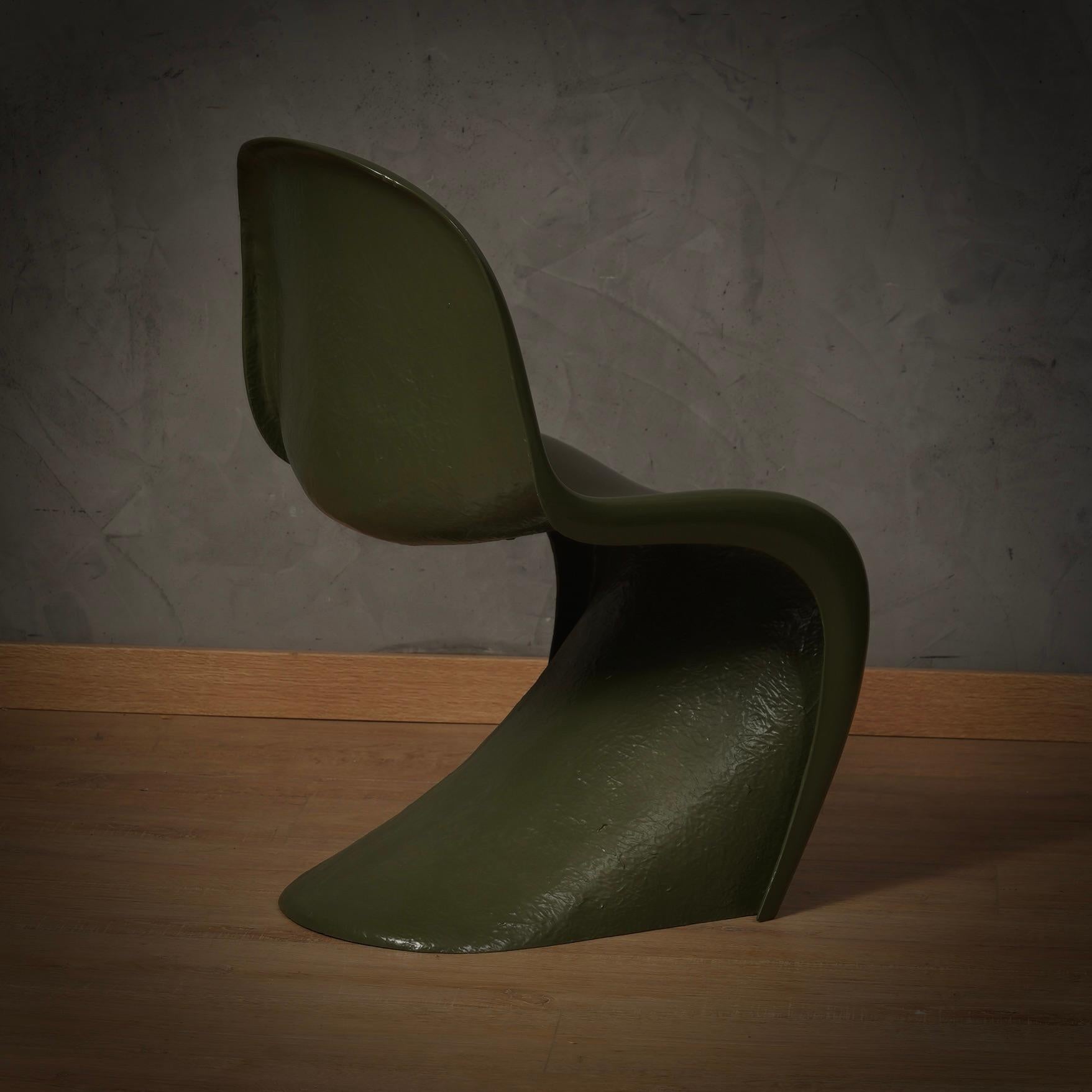 Laccato Verner Panton Green Side Chairs, 1960 in vendita