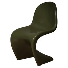 Verner Panton Green Side Chairs, 1960