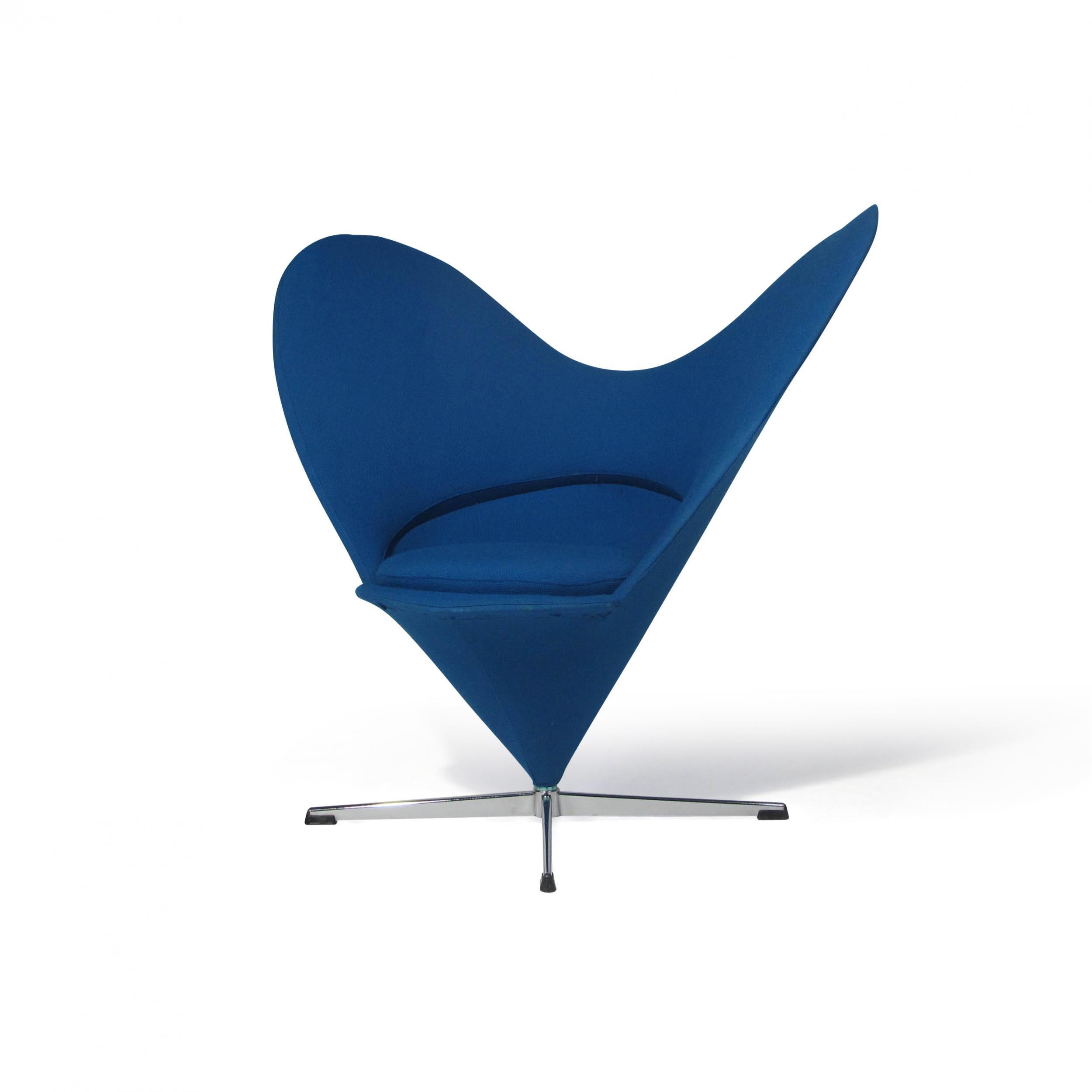 Scandinavian Modern Verner Panton Heart Chair For Sale