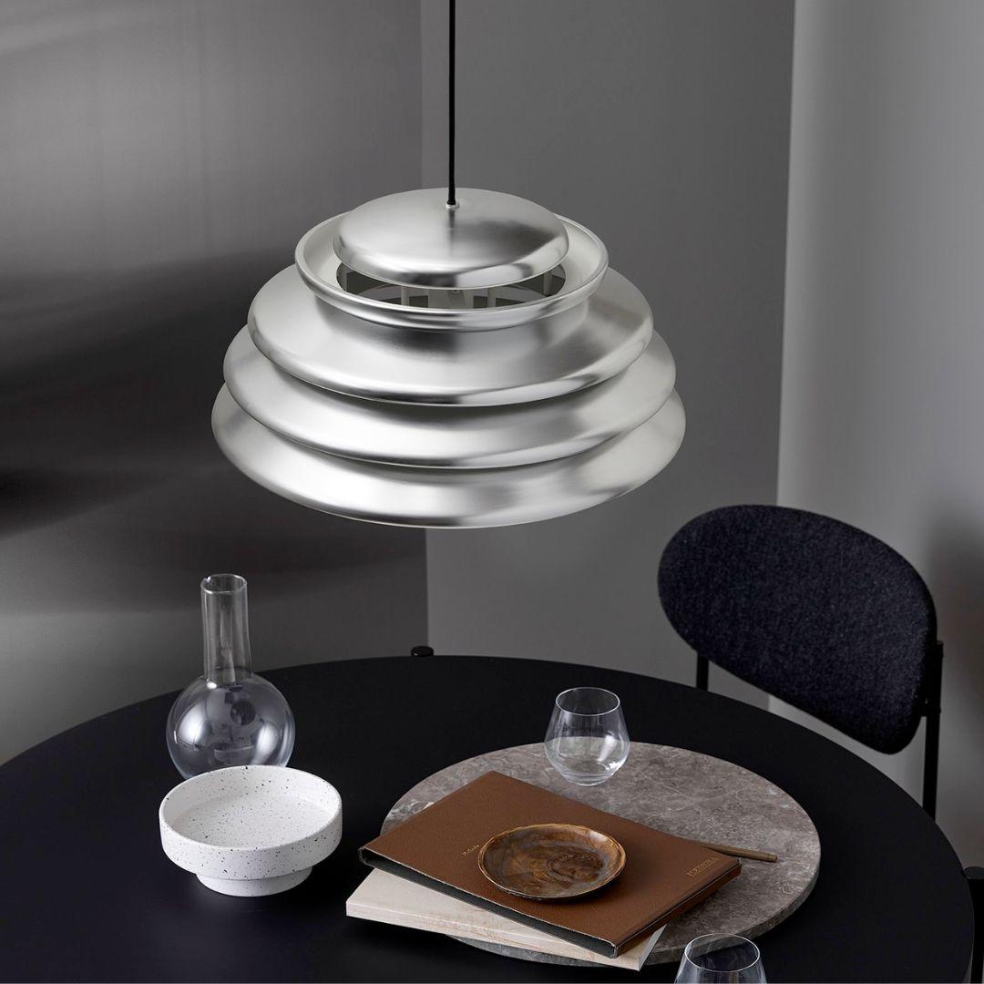Danish Verner Panton 'Hive' Pendant Lamp in Polished Aluminum for Verpan For Sale