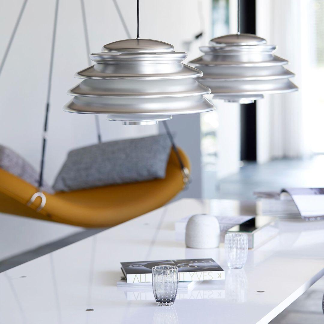 Verner Panton 'Hive' Pendant Lamp in Polished Aluminum for Verpan In New Condition For Sale In Glendale, CA