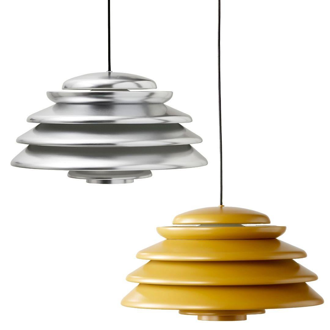 XXIe siècle et contemporain Lampe suspendueiveive Verner Panton en aluminium revêtu de poudre jaune pour Verpan en vente