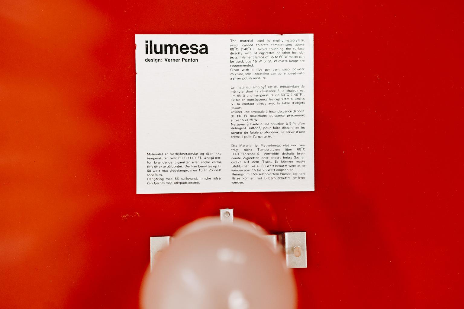 Plastic Verner Panton Ilumesa Coffee Table/Floor Lamp For Sale