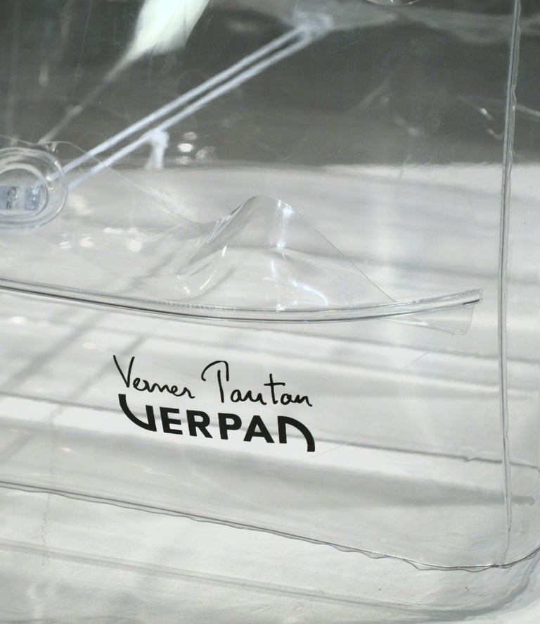 Verner Panton Inflatable Seat by Verpan for Prada SS/19 Runway at 1stDibs |  inflatable seating, inflatable cube seat, prada inflatable ring
