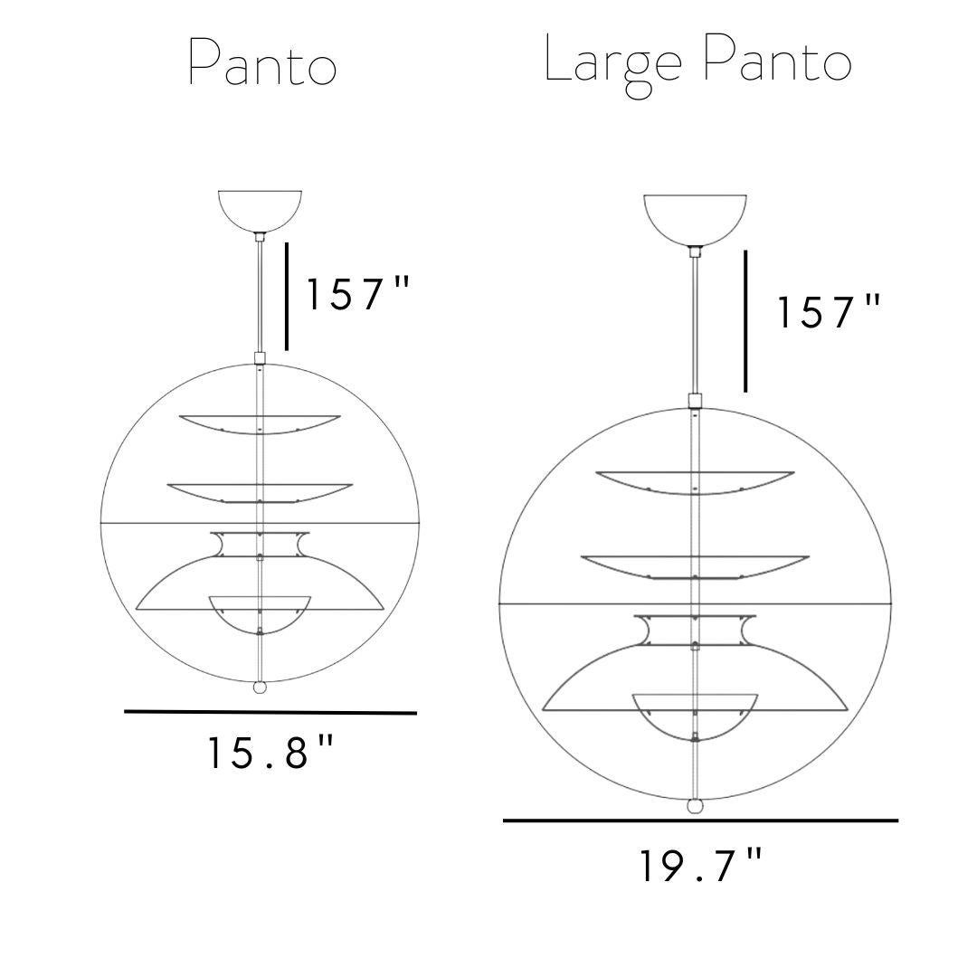 Verner Panton Large 'Panto' Pendant Lamp in Aluminum and Acrylic for Verpan For Sale 3
