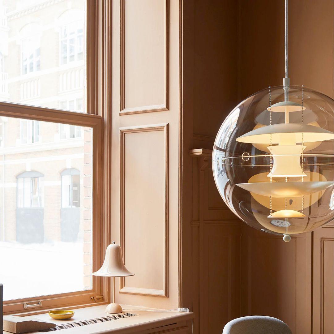 Mid-Century Modern Grande lampe suspendueanto de Verner Panton en aluminium et acrylique pour Verpan en vente