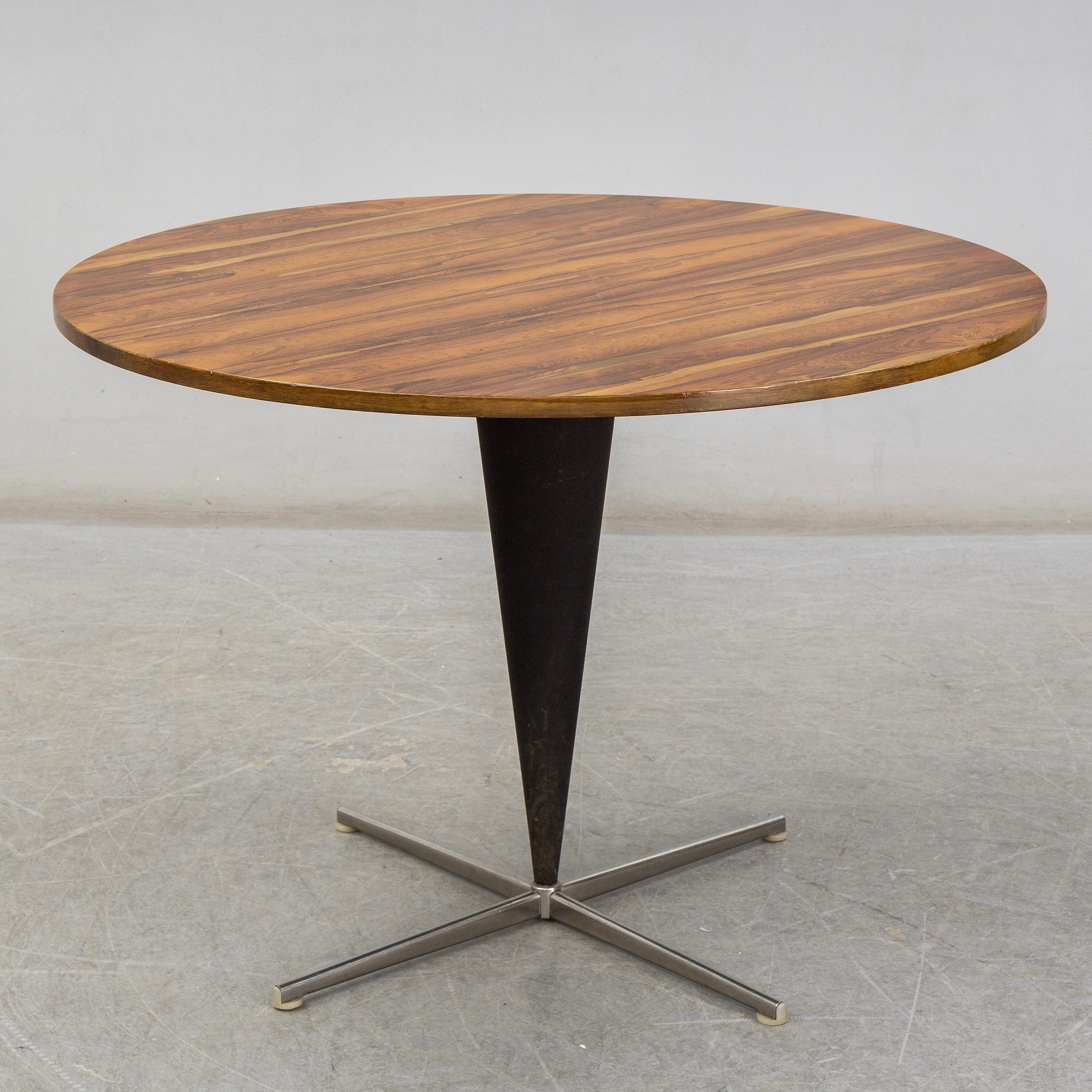 Danish Verner Panton Large Rosewood Cone Table, for Frem Røjle, Denmark 1957