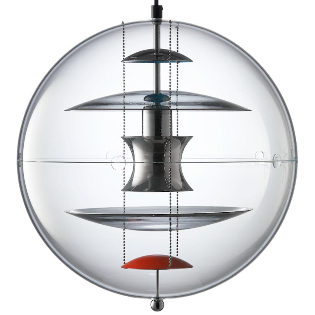 Verner Panton Large 'VP Globe' Pendant in Blown Opal Glass & Acrylic for Verpan For Sale 7