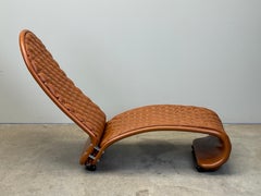 Chaise lounge de piel Verner Panton para Fritz Hansen