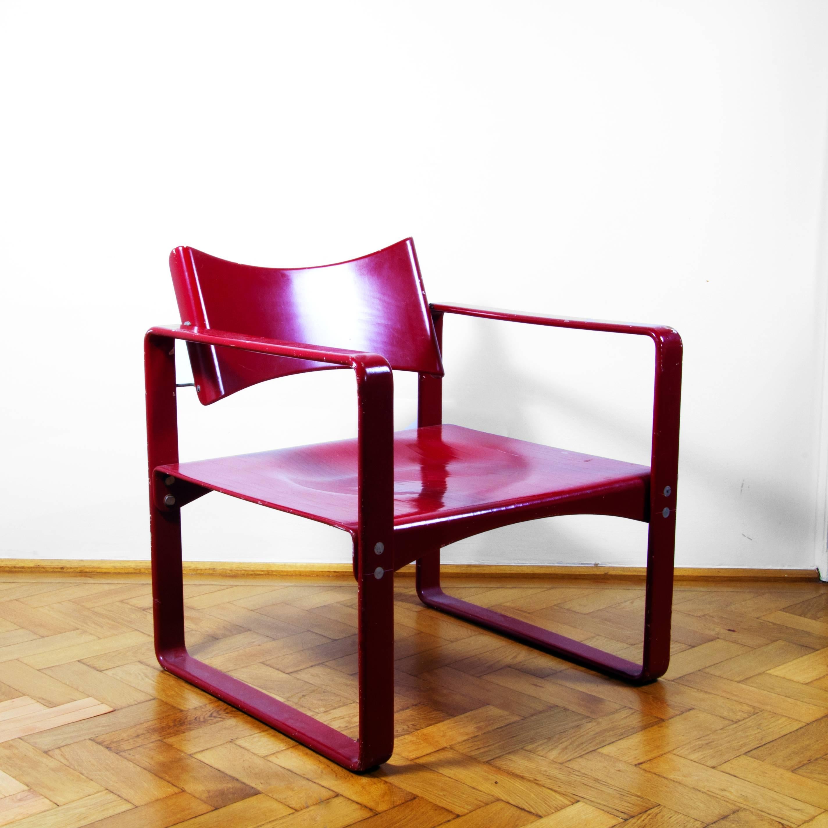 Lacquered Verner Panton Lounge Chair Thonet Mod. 270 Designed 1966, Mid-Century Modern For Sale