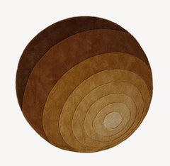 Verner Panton 'Luna' Teppich 120cm in Dunkelgelb von Verpan