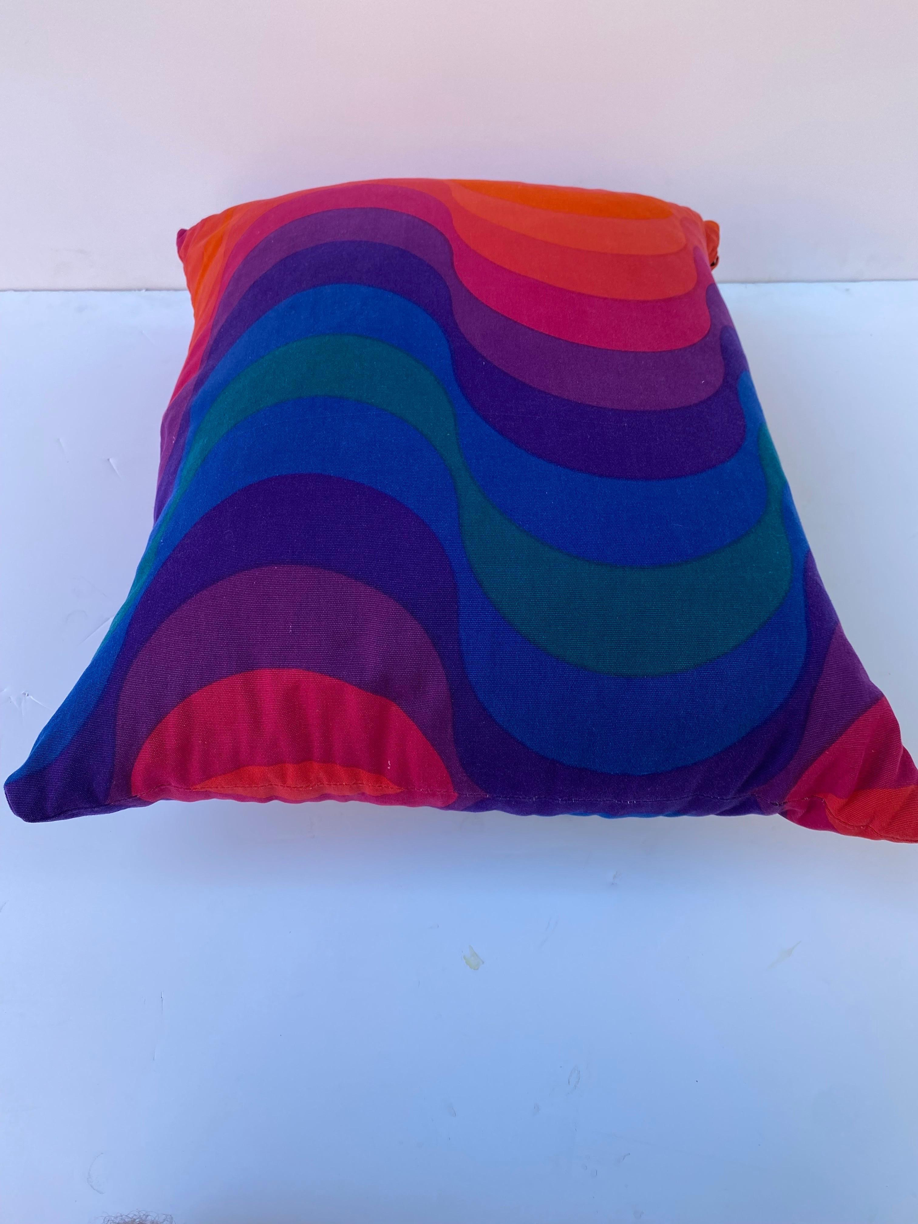 Mid-Century Modern Verner Panton Mira-x Wave Fabric Pillow